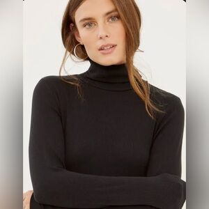 Three Dots Womens Heritage Rib Combed Cotton Knit Long Sleeve Turtleneck…